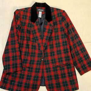 Vintage Sag Harbor Wool Plaid Blazer 🔥